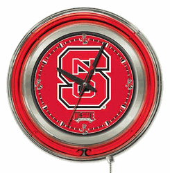 NC State Neon Clock 15