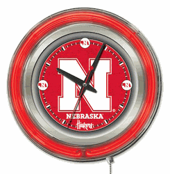 Nebraska Neon Clock 15