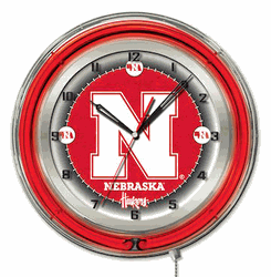 Nebraska Neon Clock 19