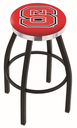 NC State Chrome Ring Swivel Stool