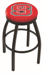 NC State Black Ring Swivel Stool