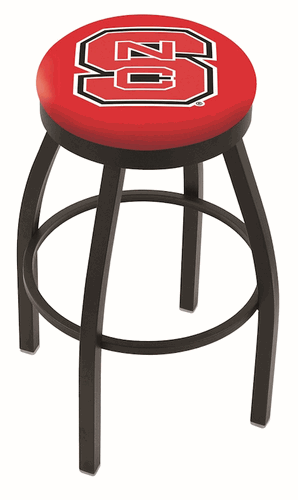 NC State Black Ring Swivel Stool