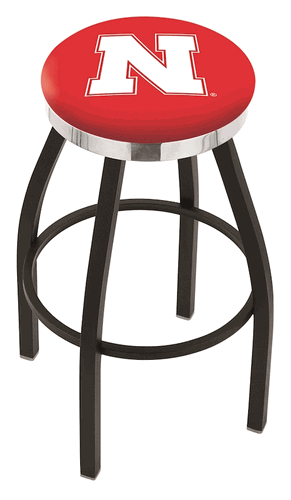 Nebraska Chrome Ring Swivel Stool