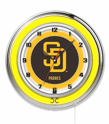 San Diego Padres Neon Clock 19