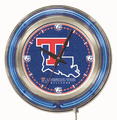 Louisiana Tech Neon Clock 15