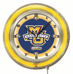 Marquette Neon Clock 19