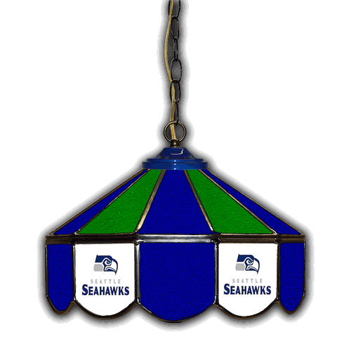 Seattle Seahawks 14 Stained Glass Pub Light