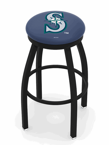 Seattle Mariners Black Ring Swivel Stool
