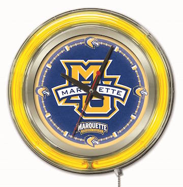 Marquette Neon Clock 15