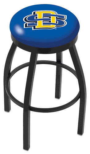 South Dakota State Black Ring Swivel Stool