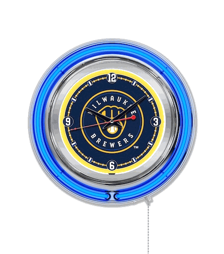 Milwaukee Brewers Neon Clock 15