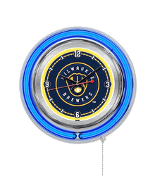 Milwaukee Brewers Neon Clock 15