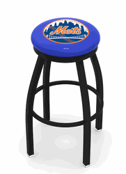 New York Mets Black Ring Swivel Stool