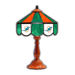 Miami Dolphins 21 Glass Table Lamp