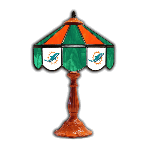 Miami Dolphins 21 Glass Table Lamp