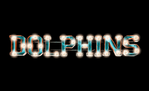 Miami Dolphins Recycled Lighted Sign