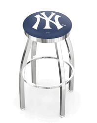 New York Yankees Ring Chrome Swivel Stool