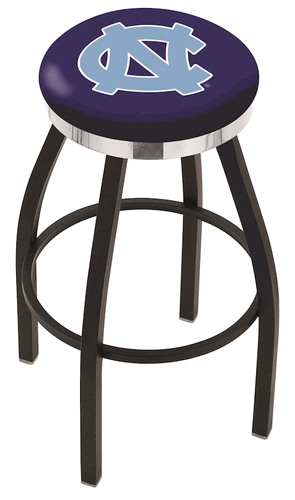 North Carolina Chrome Ring Swivel Stool