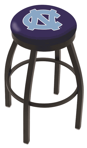 North Carolina Black Ring Swivel Stool