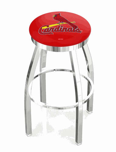 St Louis Cardinals Ring Chrome Swivel Stool