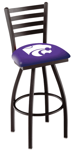 Kansas State Ladder Back Swivel Stool