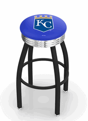 Kansas City Royals Black Diner Swivel Stool