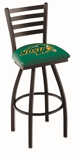 North Dakota State Green Ladder Back Swivel Stool