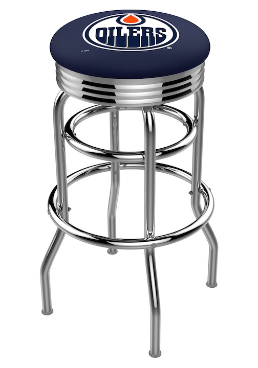 Edmonton Oilers Logo Bar Stool