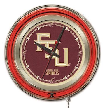 Florida State FSU Neon Clock 15