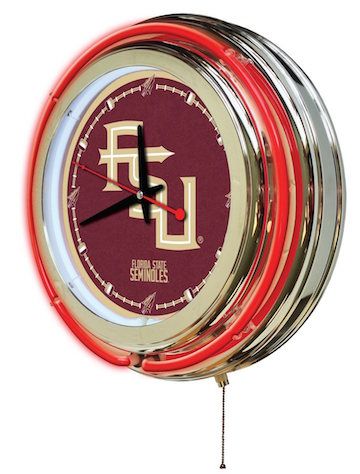 Florida State FSU Neon Clock 15