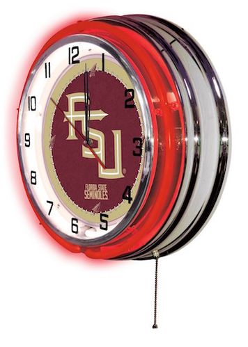 Florida State FSU Neon Clock 19