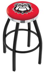 Georgia Bulldog Chrome Ring Swivel Stool