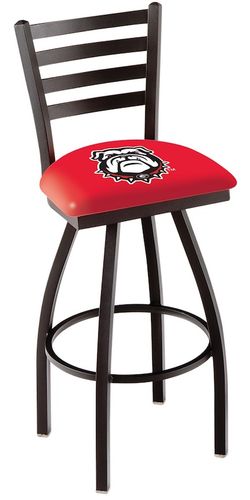 Georgia Bulldogs Ladder Back Swivel Stool