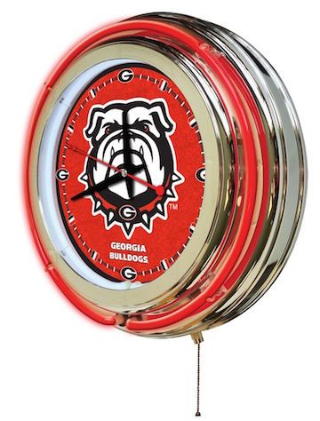 Georgia Bulldogs Neon Clock 15