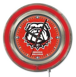 Georgia Bulldogs Neon Clock 15