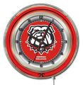 Georgia Bulldog Neon Clock 19