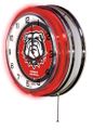 Georgia Bulldog Neon Clock 19