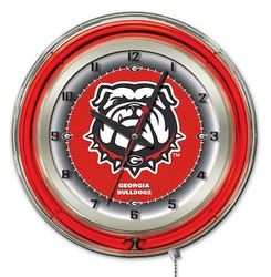 Georgia Bulldog Neon Clock 19