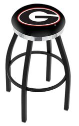 Georgia Chrome Ring Swivel Stool
