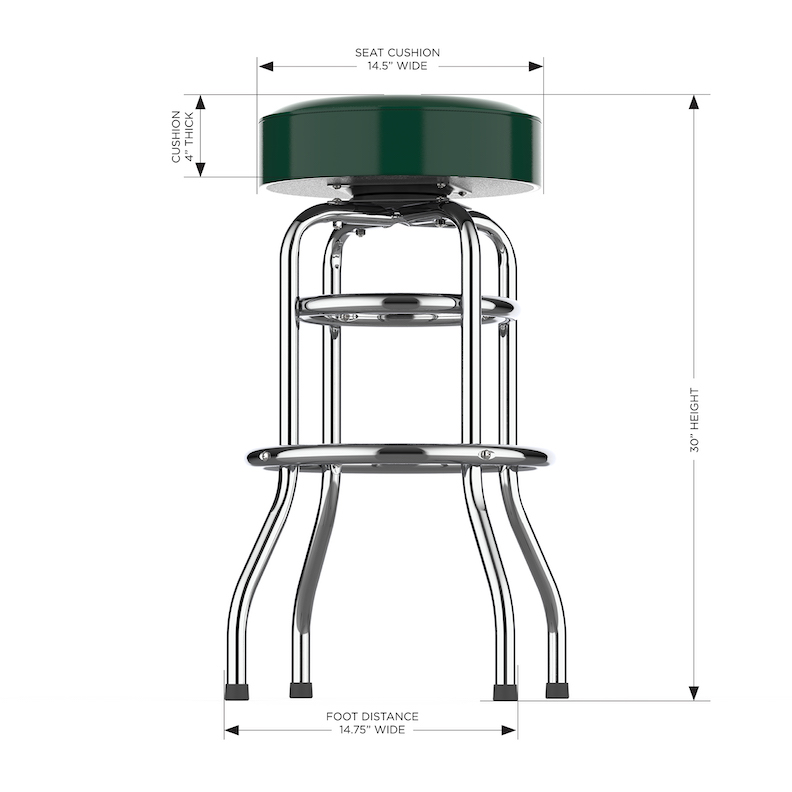 Green Bay Packers Logo Bar Stool