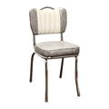 Grey Retro Handle Back Dining Chair