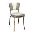 Grey Retro V Back Dining Chair