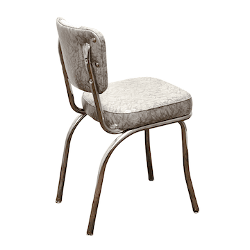 Grey Retro V Back Dining Chair