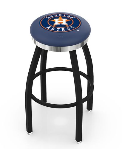 Houston Astros Chrome Ring Swivel Stool