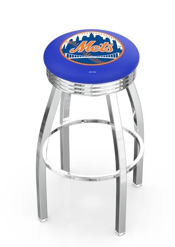 New York Mets Chrome Diner Swivel Stool