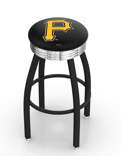 Pittsburgh Pirates Black Diner Swivel Stool
