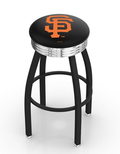 San Francisco Giants Black Diner Swivel Stool