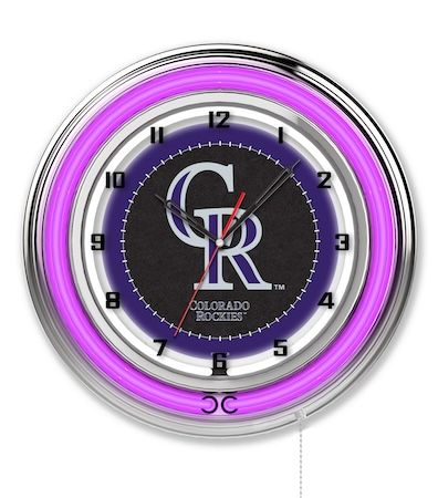 Colorado Rockies Neon Clock 19