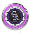 Colorado Rockies Neon Clock 19