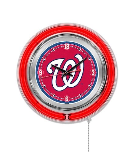 Washington Nationals Neon Clock 15